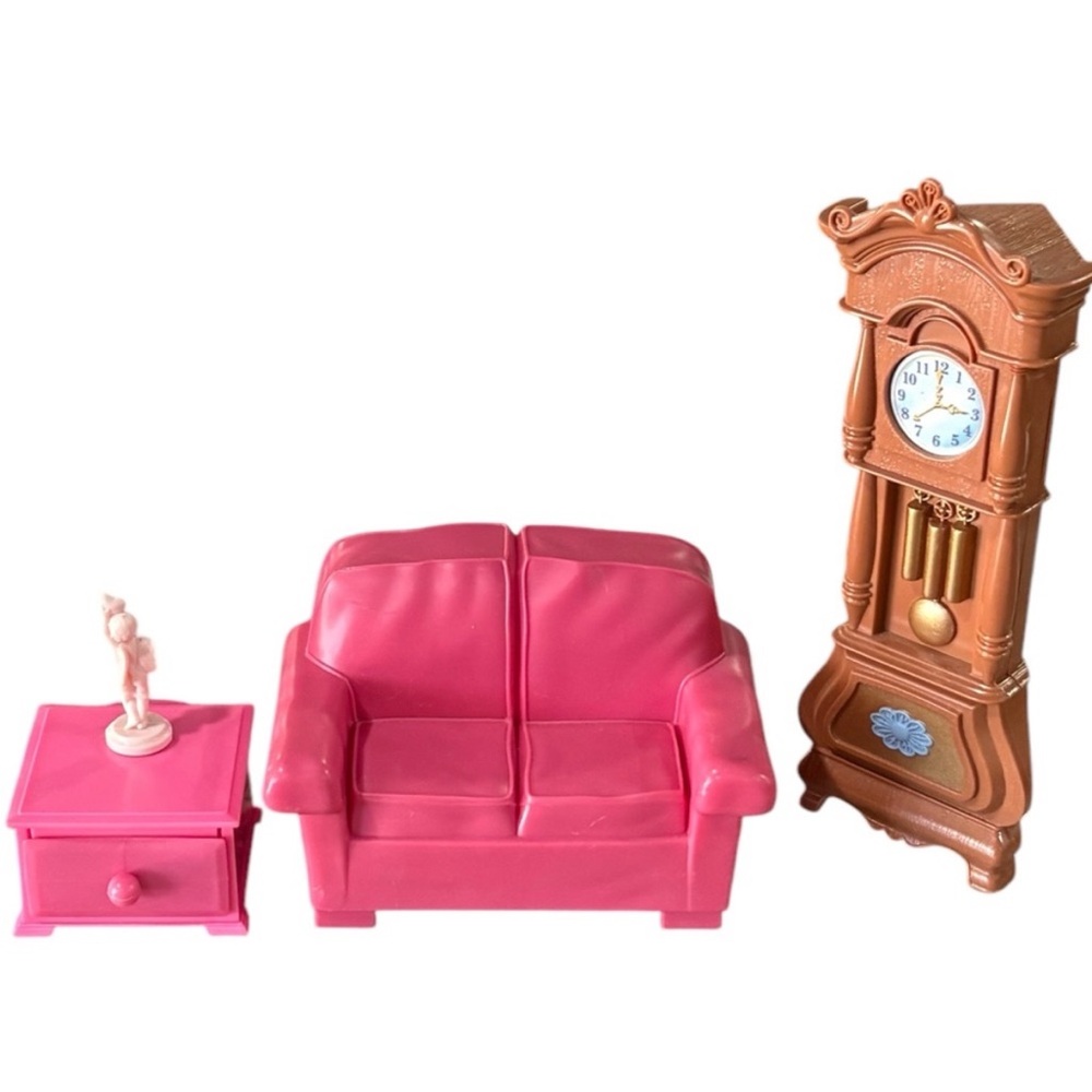 Fisher Price Loving Family Dollhouse Furniture Set Grandfather Clock & More